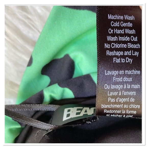NWT Beach Riot Monokini High Cut Swimsuit Green Black Size XS - Picture 13 of 13